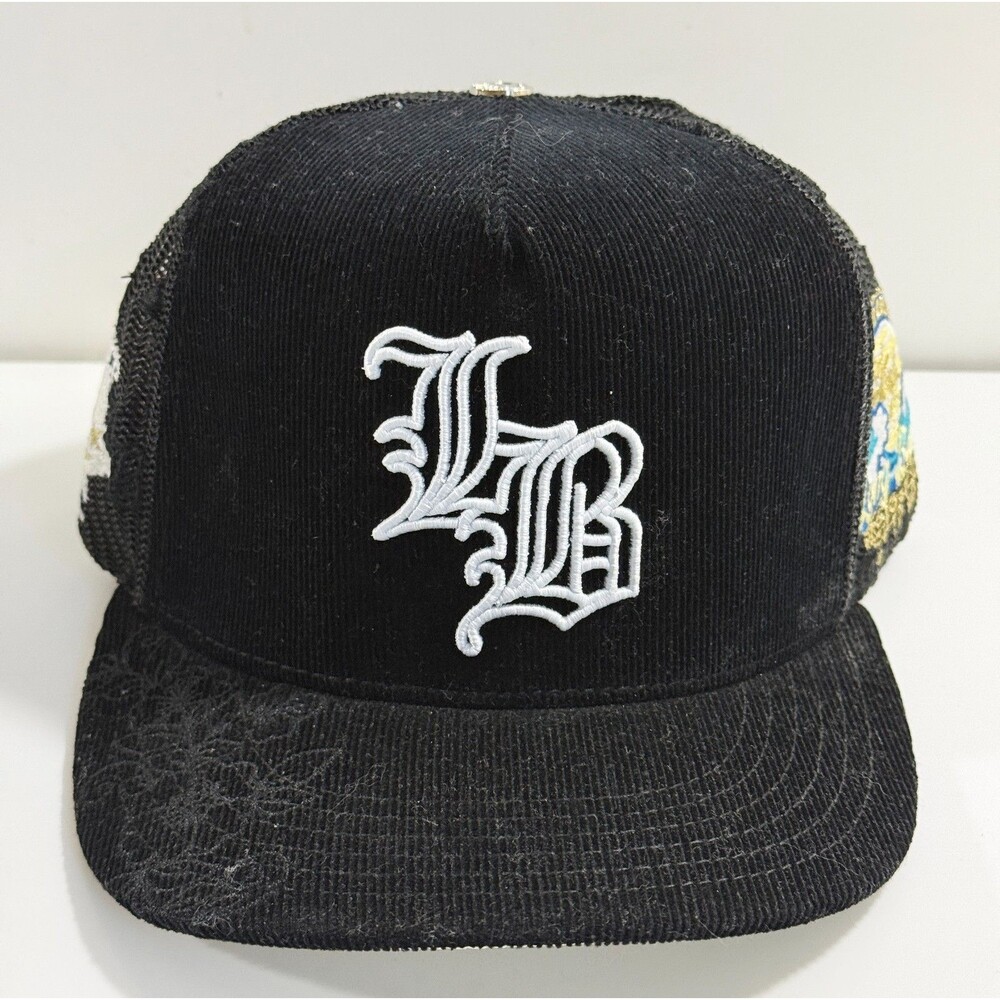 Dvniel Luu OG LB: Second Home Trucker (Black Corduroy/Mesh) Long‎ Beach